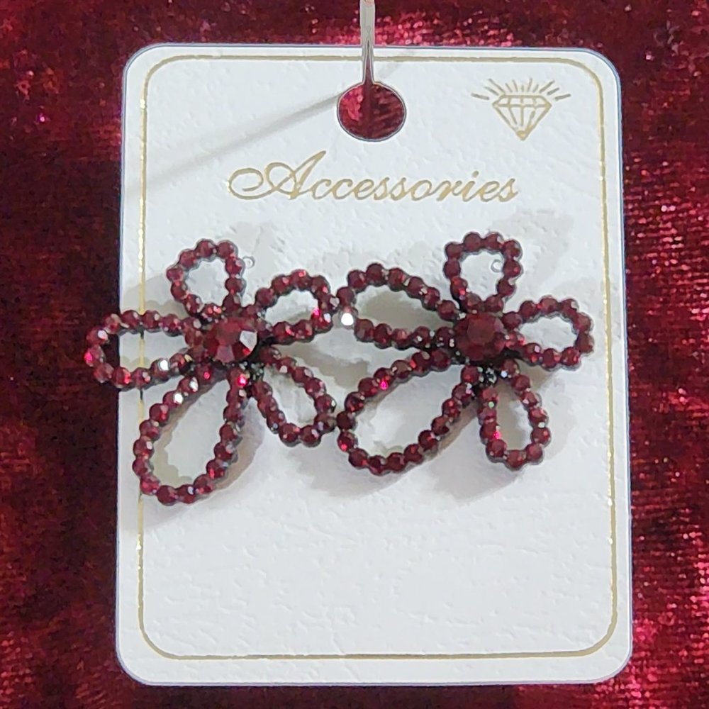Flower design red Earring